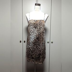 Re:named brown & black animal print dress- size Small